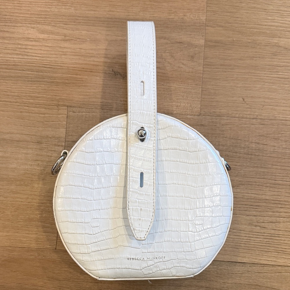 Rebecca Minkoff White Croc-Embossed Purse & Crossbody - Picture 2 of 4